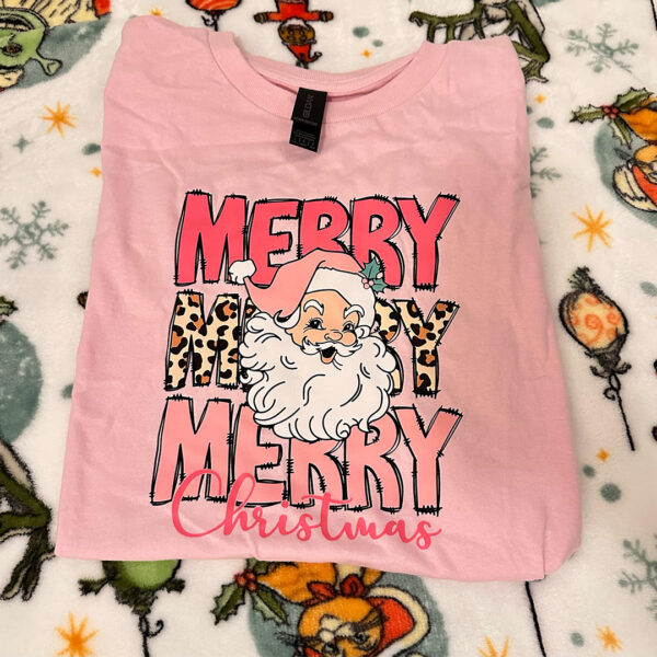 Merry Xmas T Shirt Youth Large - LesStress