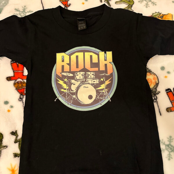 Rock Toddler T Shirt 4T (Black)- LesStress